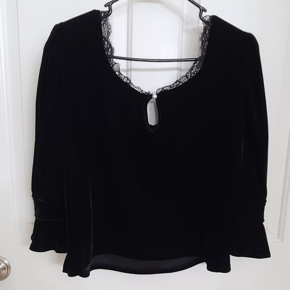 Killstar Dottie Dottie Velvet Top with Lace Trim - Picture 8 of 16
